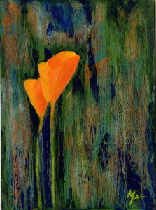 California) Poppies oil painting