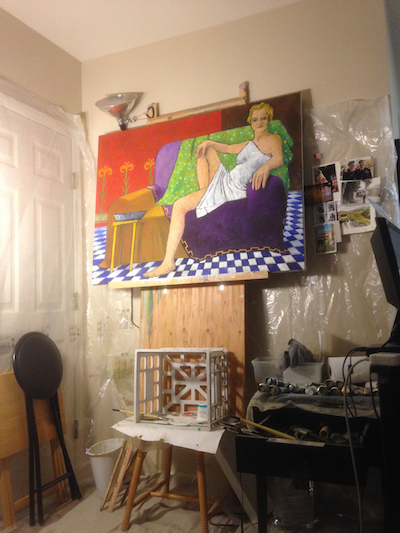 My studio with Oracle painting