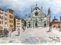 Piazza Santa Croce in Florence, Italy